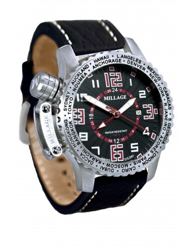 Millage MOSCOW Collection Watch BLK-RD-BLK-LB de France