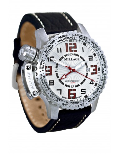 Millage MOSCOW Collection Watch W-RD-BLK-LB le des métaux précieux