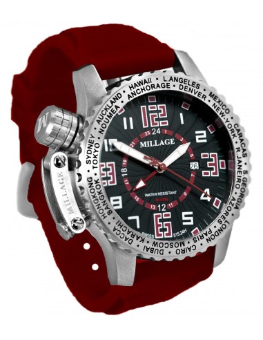 Millage MOSCOW Collection Watch BLK-RD-RD-SL pas cher